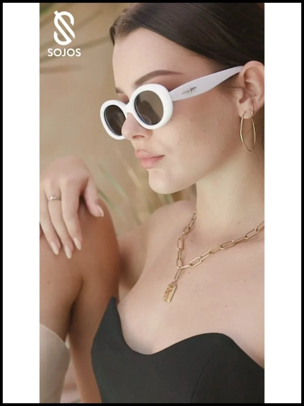 Retro Oval Polarized Sunglasses for Women Men UV400 Protection